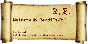 Weintraub Renátó névjegykártya